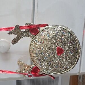 CAT & JACK Rudolph Reindeer crossbody gold glitter purse